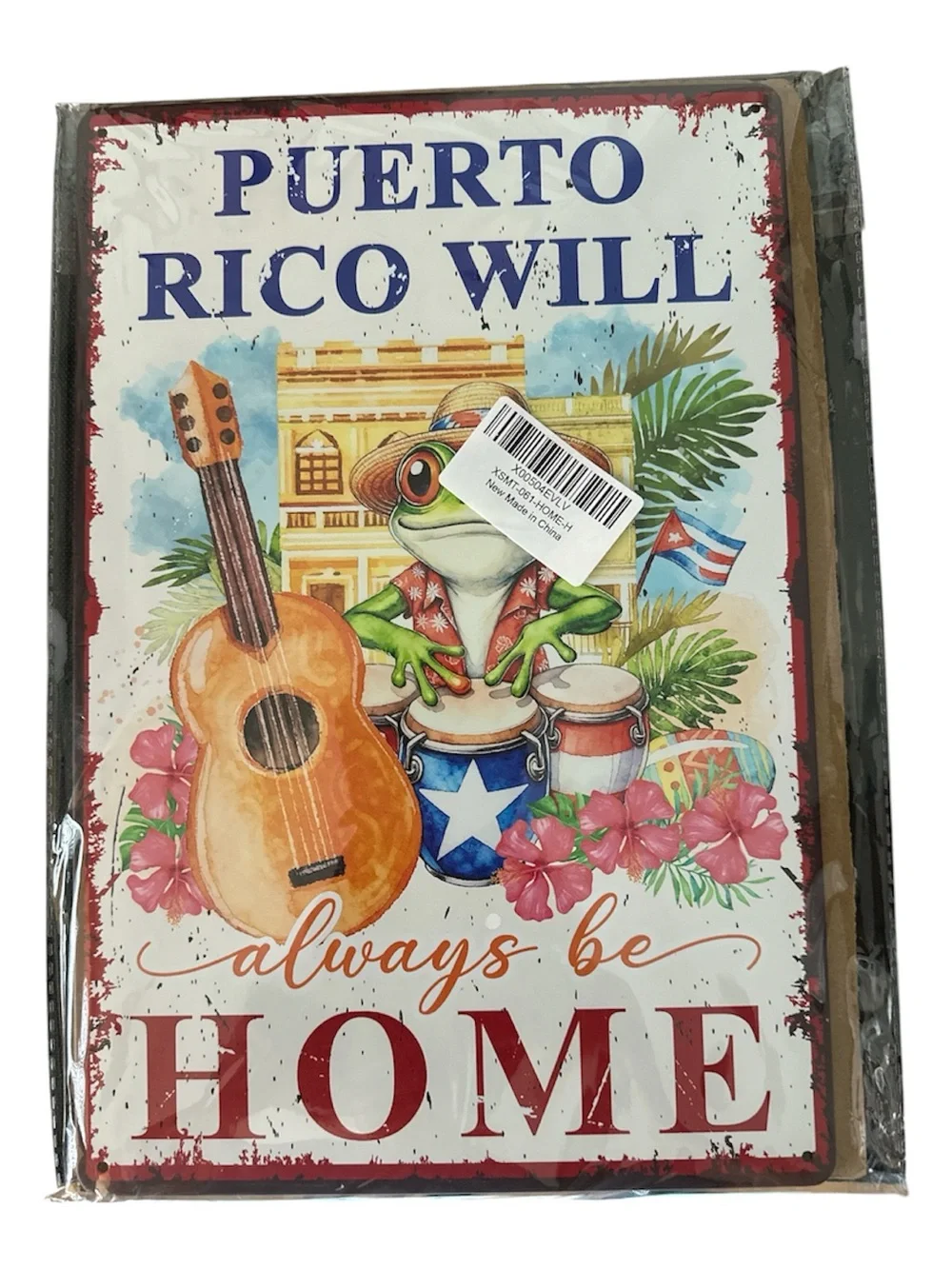 Puerto Rico Will Always Be Home Metal Wall Art - Multicolor